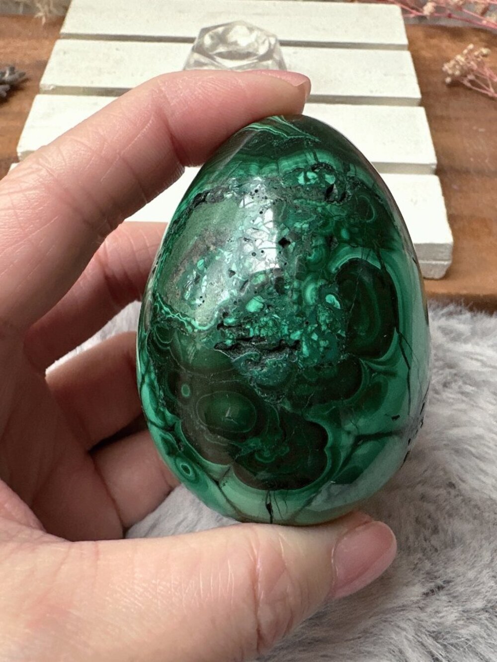 Gorgeous Malachite Egg - Picture 2 of 8